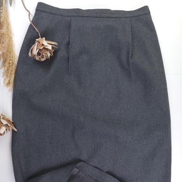 Pendleton Grey New Wool Pocketed Skirt Size 12 - Picture 7 of 10